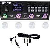 M-VAVE TANK-PRO Multi Effects Guitar Pedal, Multi Effects Processor, Amp Modeler, Drum Machine Pedal &amp; Guitar Looper Pedal, Guitar Pedal with Footswitch Topper and Audio Cable (Black)