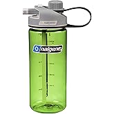 Nalgene Sustain Tritan BPA-Free MultiDrink Water Bottle Made with Material Derived from 50% Plastic Waste (using ISCC certified mass balance), 20 OZ, Green