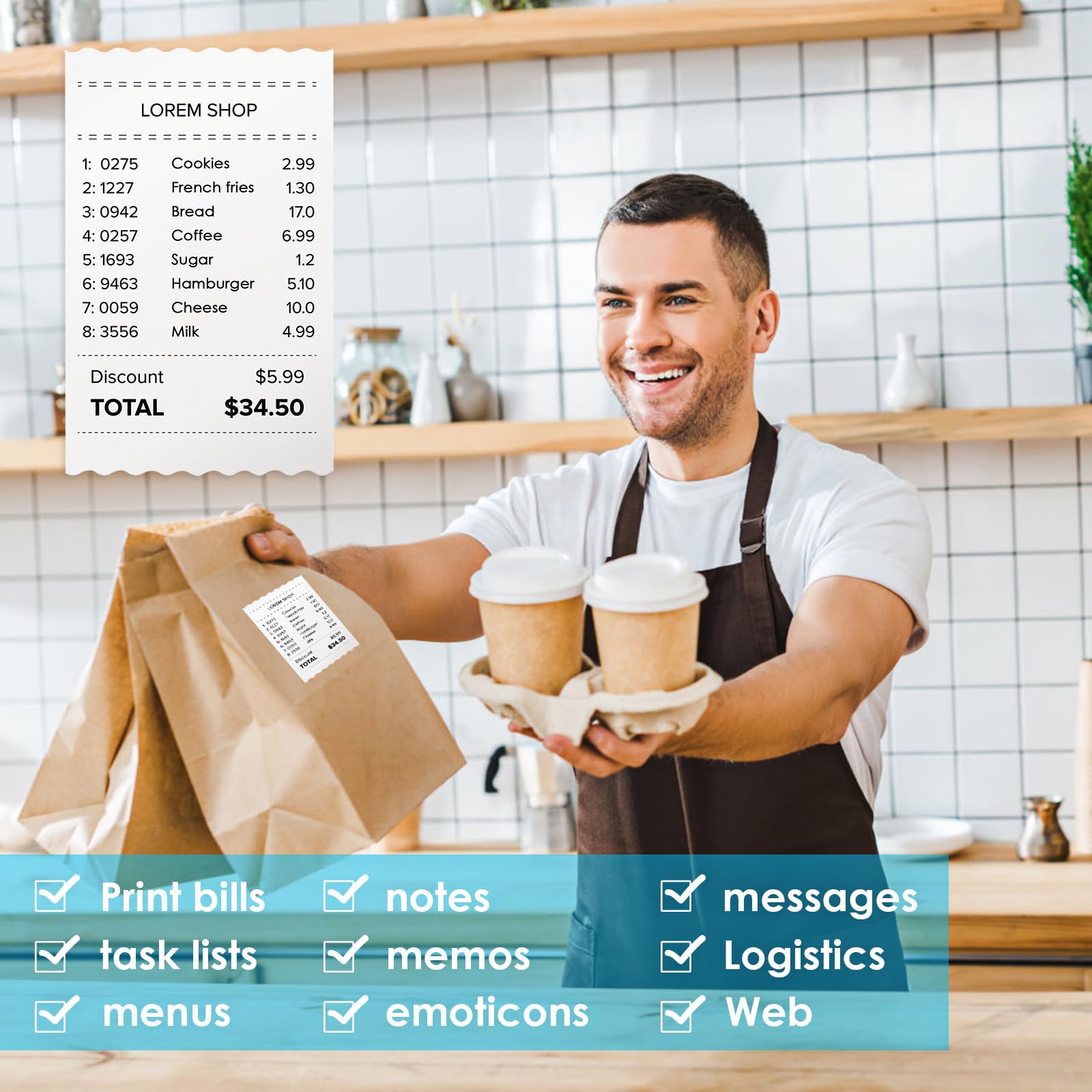 HuiJuKeJi 10 Rolls Thermal Inkless Printing Paper for Mini Sticker Receipt Printer Portable Bluetooth Pocket Printer, Including 5 rolls of adhesive thermal Paper for Photo Journal Notes Memo-57x25mm