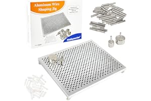 The hobbyworker Wire Bending Jig,Includes 30 Metal pegs for Jewelry Making Tools and Wire Wrapping Supplies