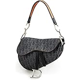 Dior What Goes Around Comes Around Women's Pre-Loved Blue Denim Flight Saddle Bag