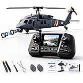 JETFLYZONE RC Helicopter with Camera, Drone, Remote Control Helicopter for Adults, 8K Aerial Photography, Altitude Hold, LED Lights, Ready to Fly for Gift