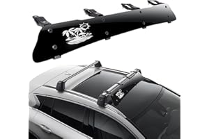 AirVows Universal 41"/44" Windshield Fairing for Roof Racks, Aerodynamic Wind Fairing, Reduce Noise and Wind Drag, Fits Most Factory Bars, 4 Clamps for Secure Fit, Roof Rack Fairing (44in)