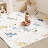 X-Large Baby Play Mat Foldable Baby Floor Play Mat Reversible Crawling Mat | 70*78 Extra Large Foldable Play Mats for Babies and Toddlers Waterproof Anti-Slip Portable Play Mat for Floor with Travel Bag