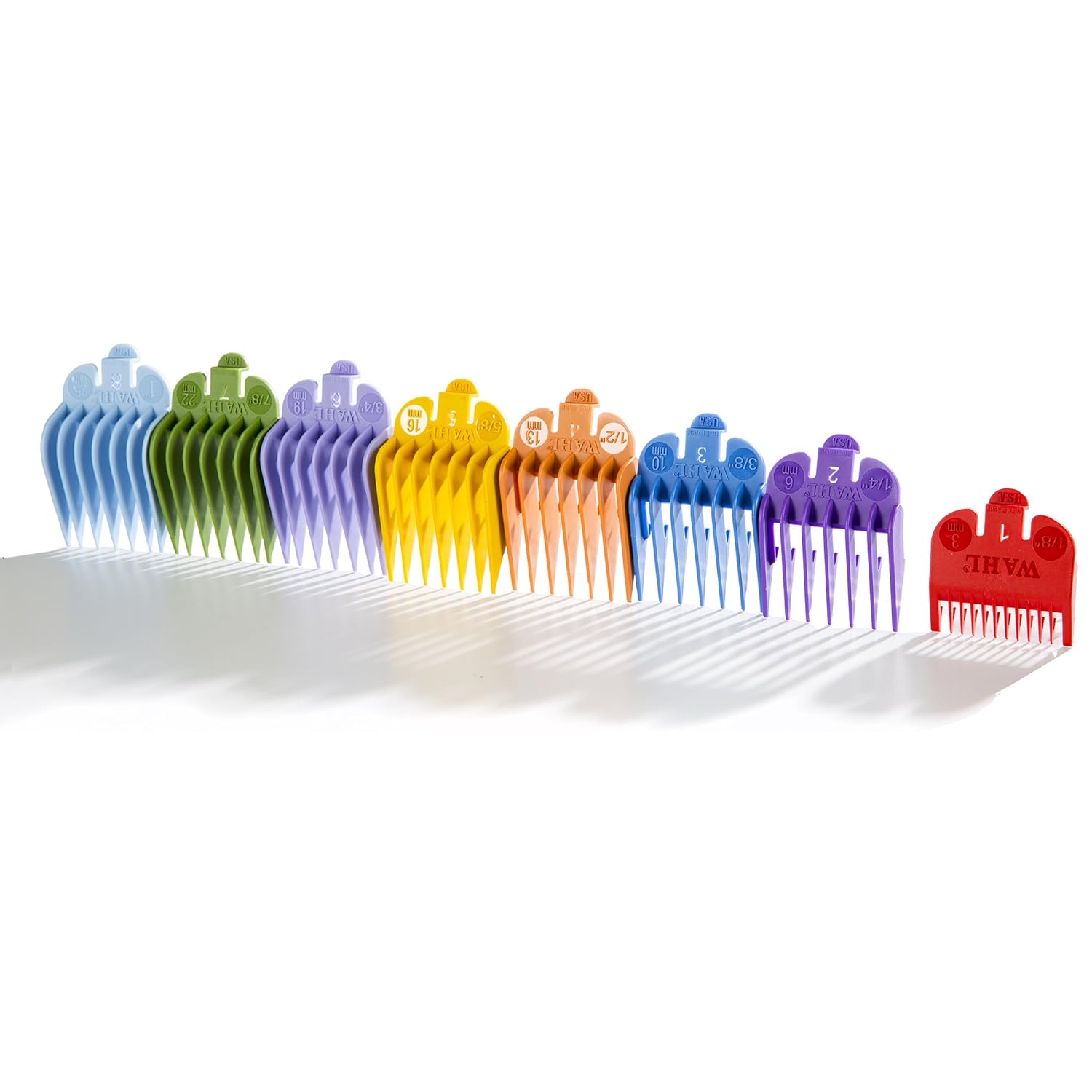 Wahl WHLCMB Professional 8 Color Coded Cutting Guides with Organizer 3170-400 – Great for Professional Stylists and Barbers – Cutting Lengths From 1/8” to 1” : Hair Clippers And Accessories : Beauty