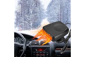 KINOWJI Car Heater, 200W 2 in 1 Portable Car Heater Fast Heating Quickly Defrost Defogger Demister Heat Cooling Fan Auto Dryer Windshield Defroster Plug in Cigarette Lighter(12V)