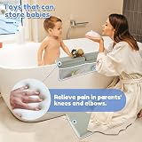 Sutowe 2Pcs Baby Bath Kneeler Elbow Pad Set with 4 Toy Pockets Non-Slip view 3