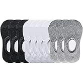 CHUNG Kids No Show Socks Cotton Liner Low Cut Sock for Boys Girls Toddler Thin 10 Pack Solid Color White Summer
