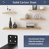 MLOQI 4 Pack Scaffold Board Shelf Brackets Heavy Duty 5mm Thick 50 KG 30cm view 3
