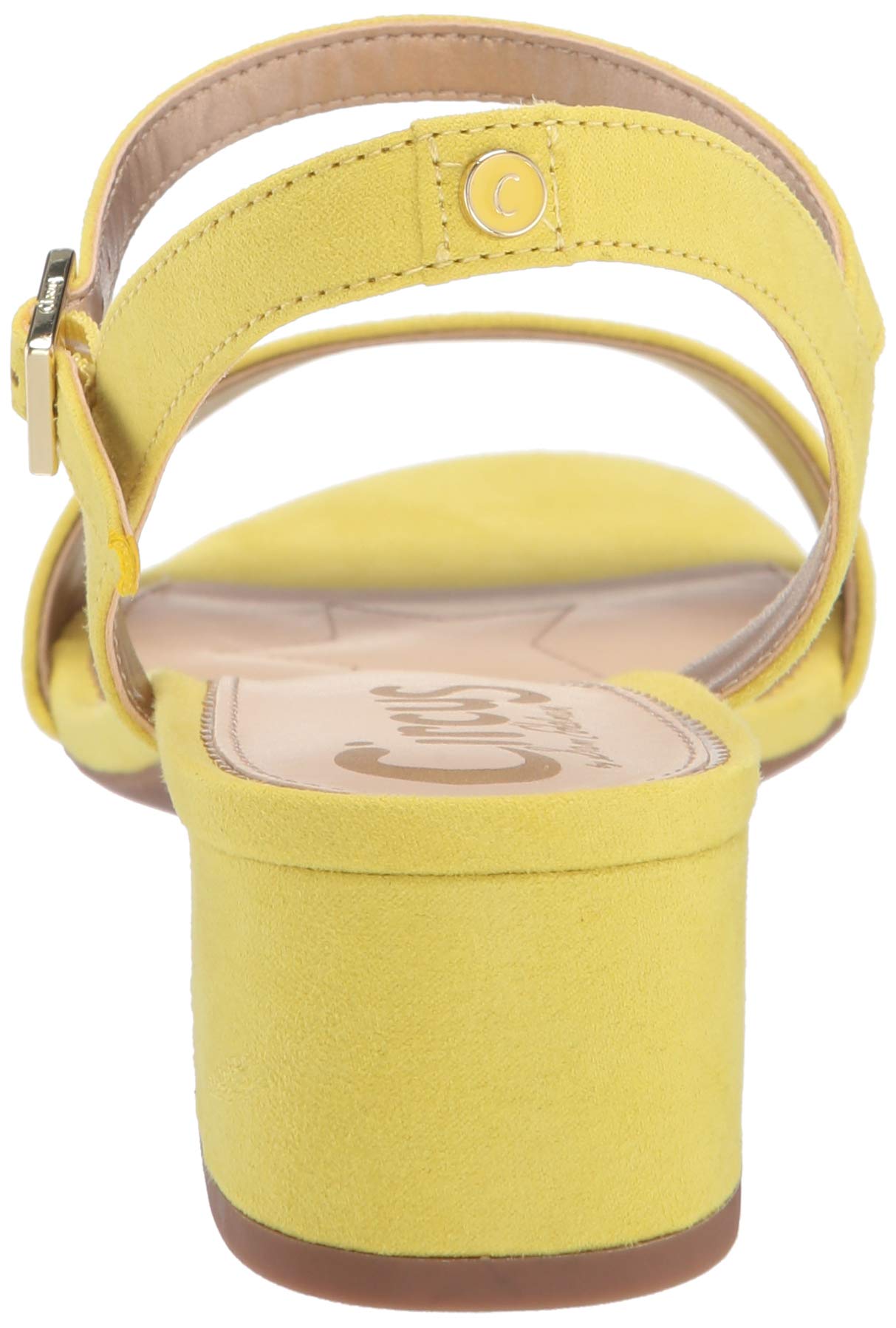 Circus NY Women's Ibis Heeled Sandal, Sharp Yellow Microsuede, 8.5 M US - Image 3