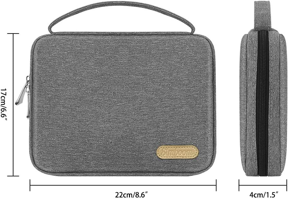 Simboom Watch Bands Storage Bag, Nylon Spill-resistant Watch Band Organizer Bag Carrying Case Travel Watch Straps Carrying Bag Pouch for Watch Bands, Watch Band Pin, Cable, Headset (Grey)