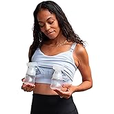 Everyday Luxe Nursing & Hands-Free Pumping Bra - Nursing and Pumping Bra Fits All Standard Pump Flanges and Wearable Pumps