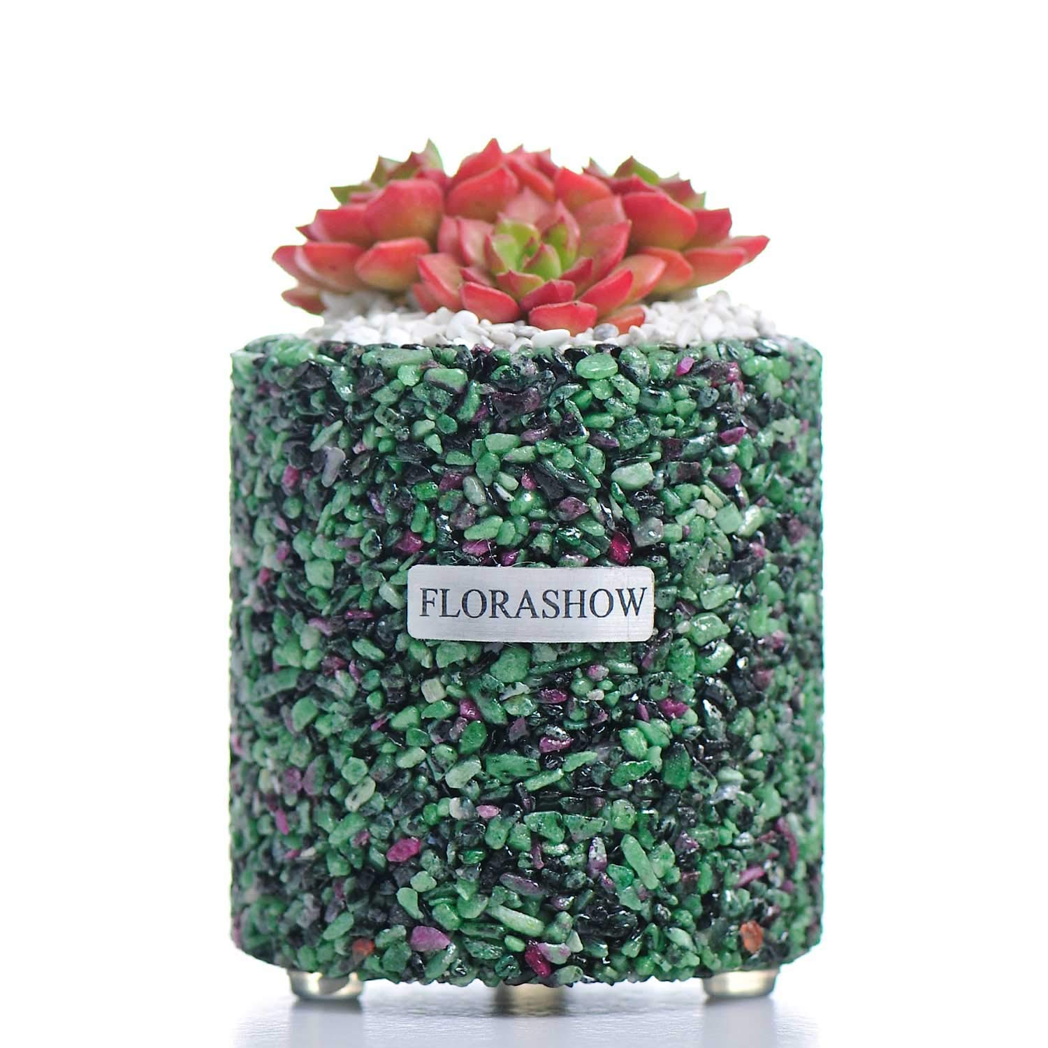 FLORASHOW Succulent Pots, Ruby&Epidote Materials Mini 3.26 inch Succulent Plant Pots, Ultra-Breathable, water-permeable suitable for succulents, Cactus, Smaller plants and More