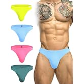 Avidlove Mens Bikini Underwear Low Rise Briefs Microfiber Underpants 4 Pack | 3 D pouch, low rise cut, full coverage, soft, breathable, seamless, virtually imperceptible to wear, modal & ice silk fabric
