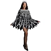Spooktacular Creations Spider Costume Adult Woman, Halloween Poncho Costume, Spider Web Dress Poncho Outfit