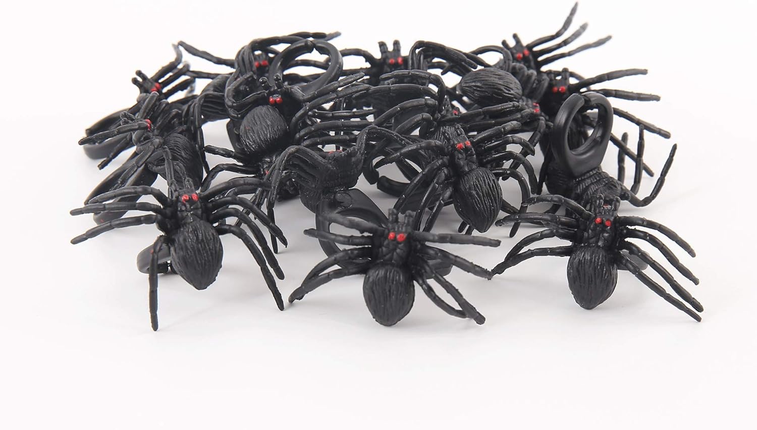 Spider Rings Plastic Cupcake Topper Halloween Party Favors