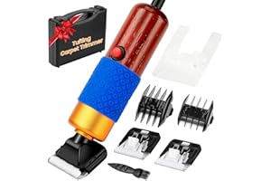 Riiai Carpet Trimmer with Shearing Guide, Carpet Shears Comes with 2 Blades, Low Noise Vibration Rug Trimmer, Carpet Carving Clippers for Sculpting Tufting Gun Rug(18cm, Blue)