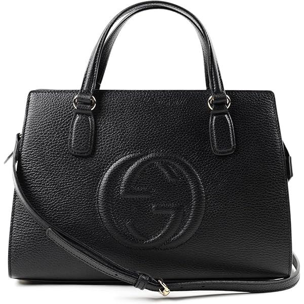 Gucci Interlocking G Black Leather Chain Shoulder Bag 510302