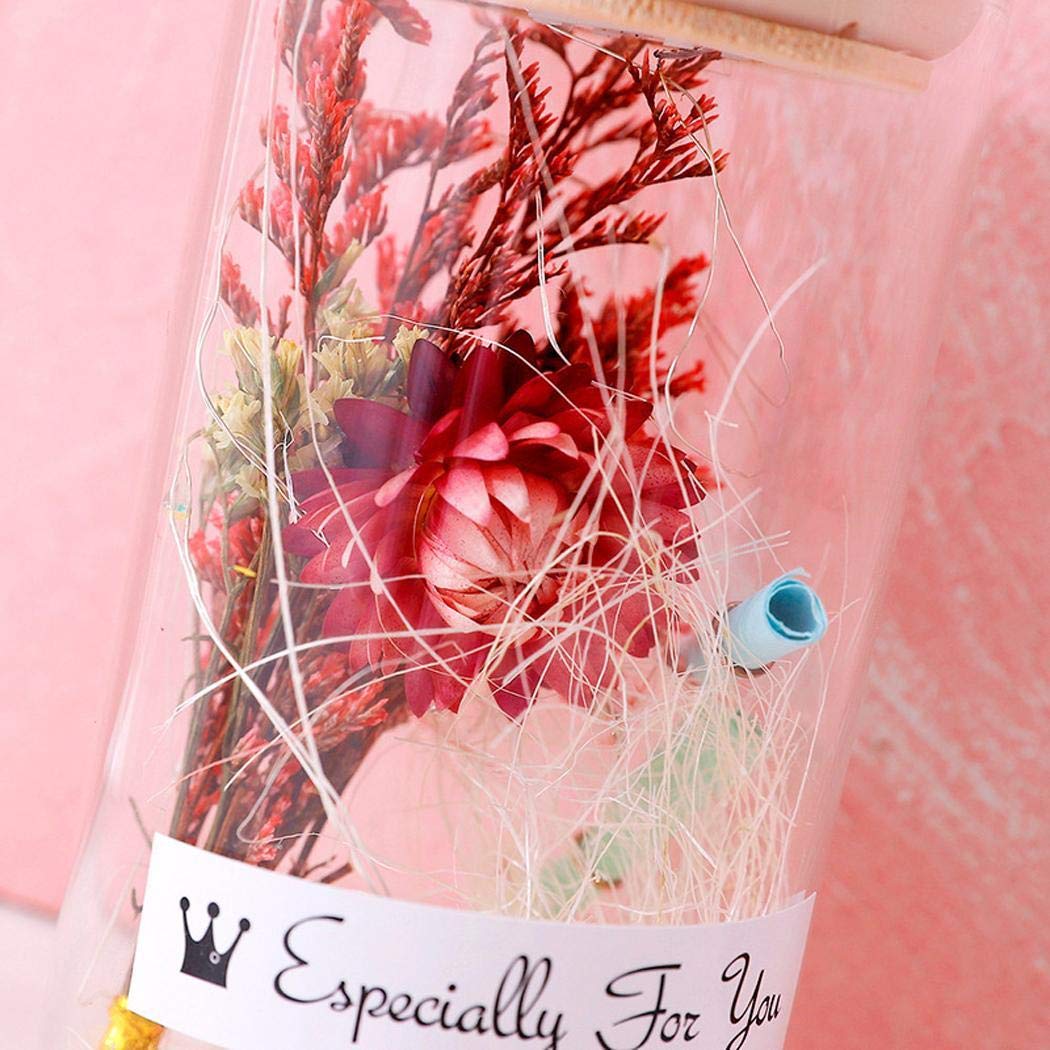 Zimrio Vase de Fleurs séchées Creative Glitter Verre décorer Ornements Cadeau de la Saint-Valentin Fleurs artificielles