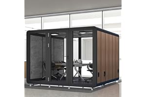 Versatile 6-Seater Meeting Pod Soundproof - Multi-Person Acoustic Booth Modular Conference Pod for Startups and Enterprise Te