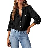 Denim Shirt Women Button Down Chambray Shirt Lightweight Long Sleeve Jean Shirts Fashion Denim Tops for Women 2026