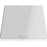INEVIFIT Bathroom Scale, Highly Accurate Digital Bathroom Body Scale, Measures Weight up to 400 lbs. Includes Batteries