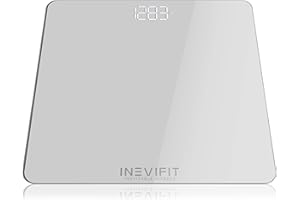 INEVIFIT Bathroom Scale, Highly Accurate Digital Bathroom Body Scale, Measures Weight up to 400 lbs. Includes Batteries