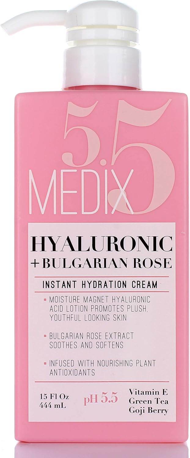 Medix 5.5 Hyaluronic Acid Cream w/Bulgarian Rose for face & body. Intense hydrating cream for wrinkles & fine lines. Anti-Aging Cream w/Goji Berry - Image 3