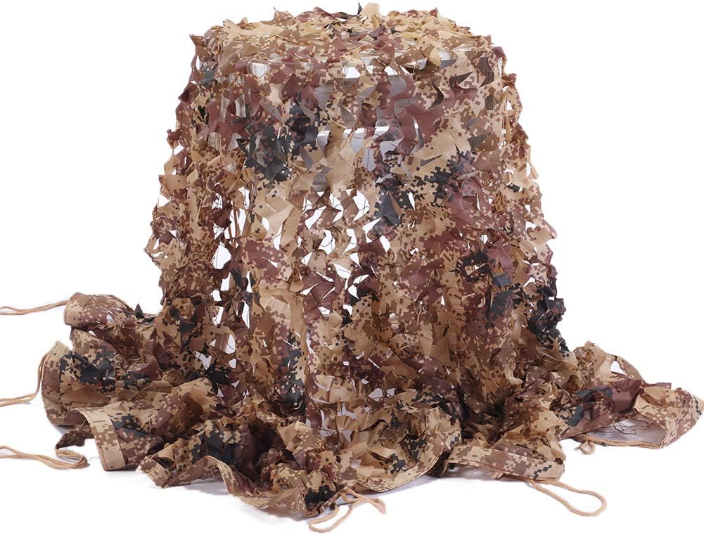 Camo Netting, Camouflage Net Army Mesh Nets Lightweight Durable for Sunshade Decoration Hunting Blind Shooting Camping Photography Jungle