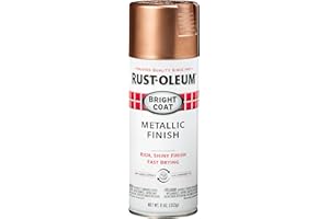 Rust-Oleum 344733 Stops Rust Bright Coat Metallic Spray Paint, 11 Oz, Rose Gold, (Pack of 1)