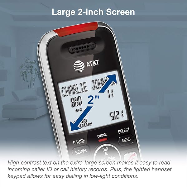 AT&T BL102-3 DECT 6.0 3-HANDSET CORDLESS PHONE FOR HOME WITH ANSWERING MACHINE, CALL BLOCKING, CALLER ID ANNOUNCER, AUDIO ASSIST, INTERCOM, AND UNSURPASSED RANGE, SILVER/BLACK