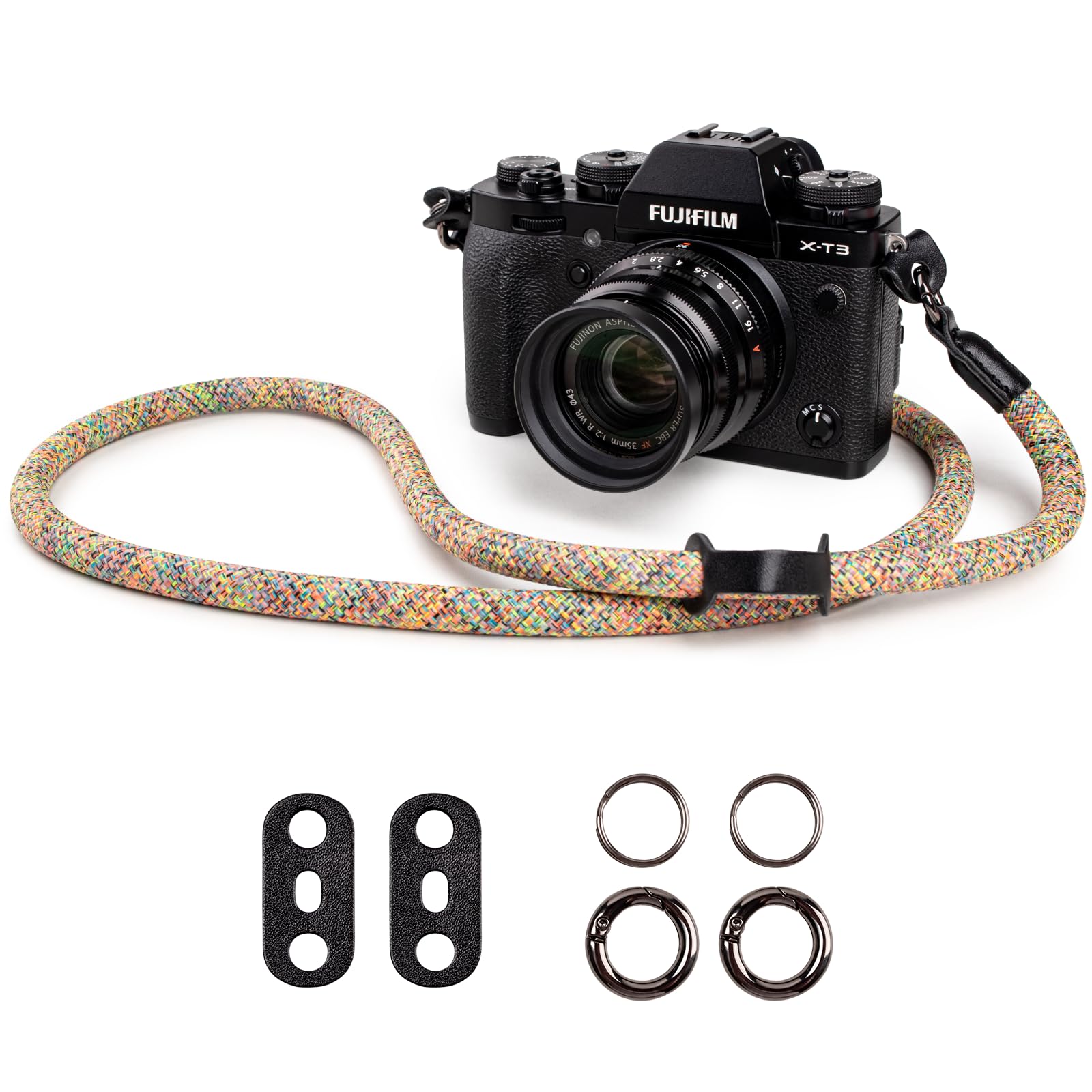 VOVMOEYA Camera Strap,Camera Neck Strap shoulder strap for Fujifilm XS20 XT5 XH2S Canon EOS R6 R7 R8 R10 R50 Sony A6400 A6700 A7C II A7IV Camera Strap Rope - Camo Green