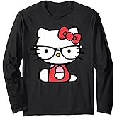Hello Kitty Nerd Glasses Long Sleeve T-Shirt