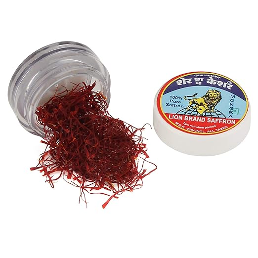 Lion Saffron, 100% Pure Kashmir Mongra Saffron/ Kesar/ Keshar (Highest Grade) For Pregnant Women, Babies, Beauty, Cooking and Improved Health-1 gm