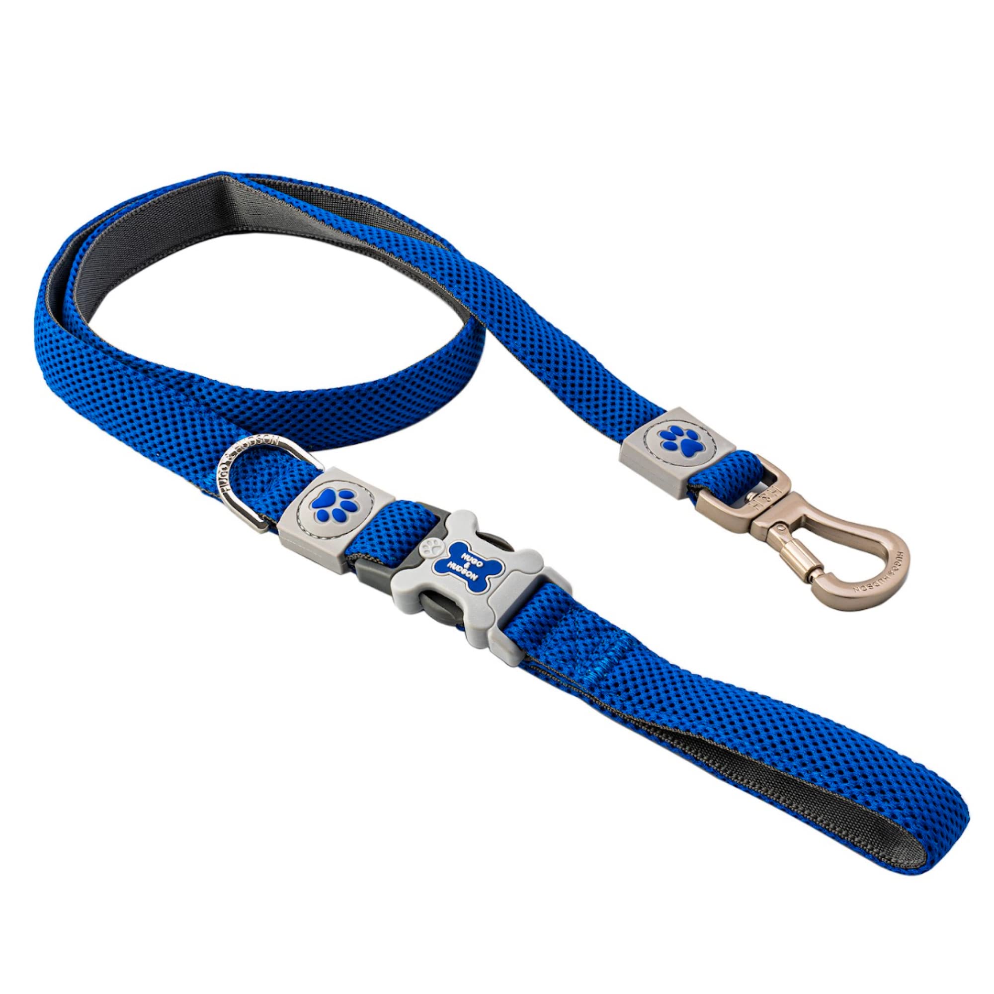 Photo 1 of HUGO & HUDSON Mesh Dog Leash 4ft Training Pet Leash with Soft Padded Handle, Royal Blue, 47" x 0.6"