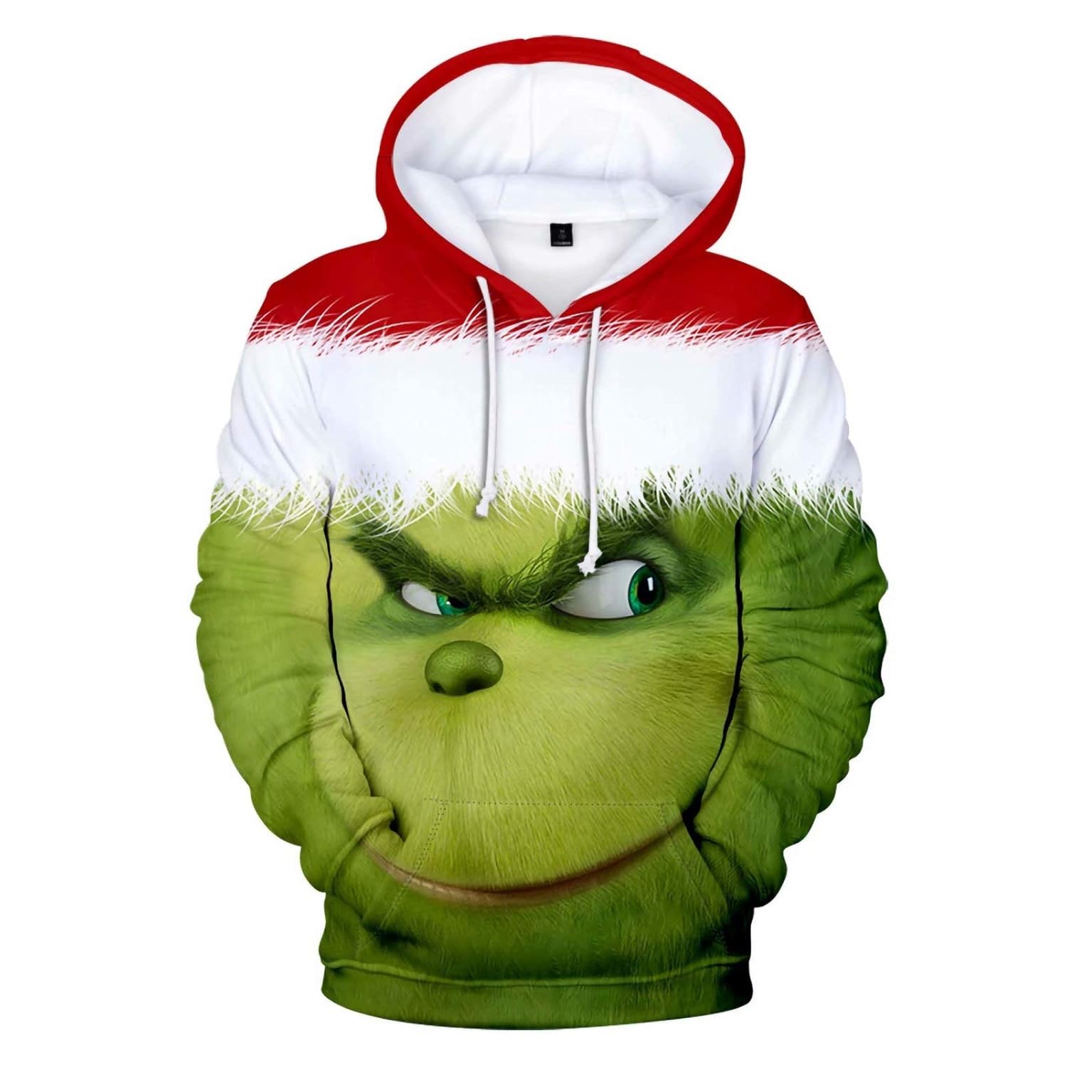 Youth Christmas Grinch 3D Printed Hoodie Pullover sweater Casual