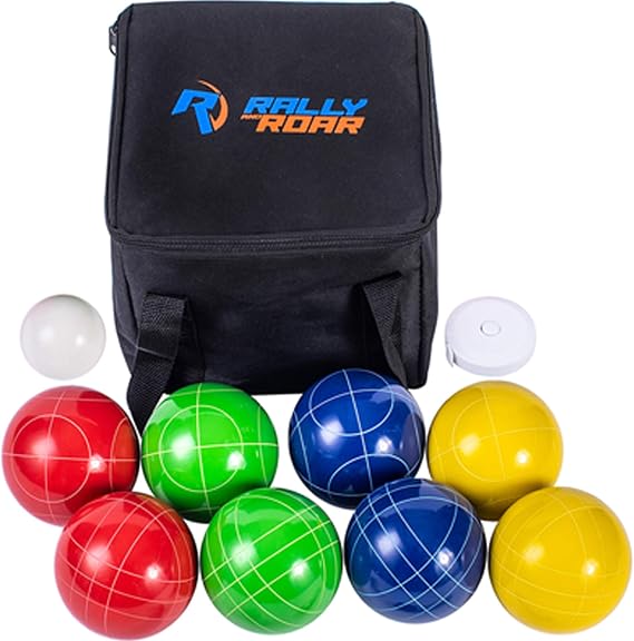 Bocce Ball Game Set for Adults, Families 90 mm Complete Bocce Yard