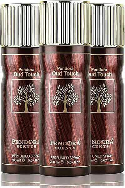 Paris Corner Pendora Scents Oud Touch Body Spray 3 x 200ml Set for Men & Women