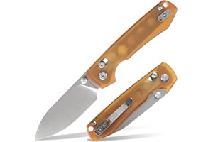 Vosteed EDC Knife, Lightweight Folding Pocket knife with Clip for Men and Women, Sharp Crossbar Lock Knife with 3.25" Nitro-V Steel Blade, PEI Handle for Camping, Hiking - Raccoon