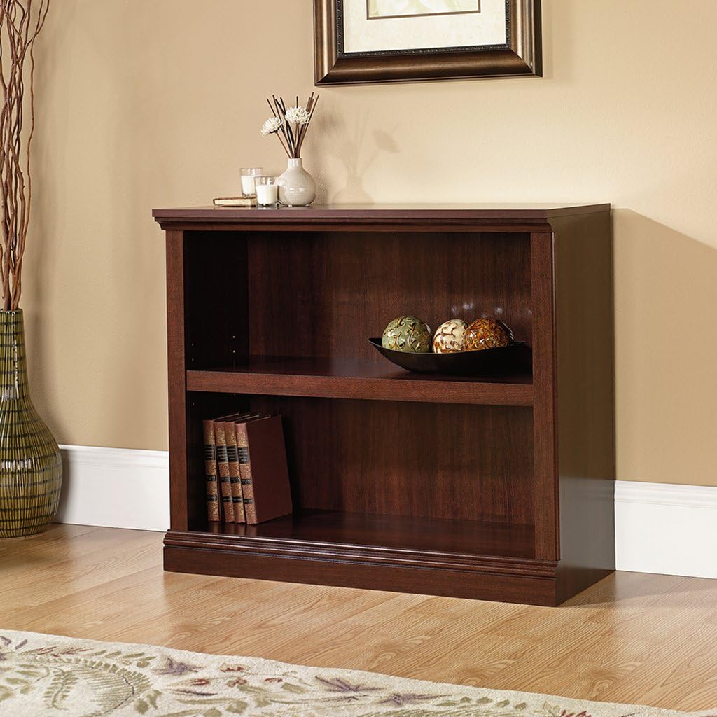 Sauder 2-Shelf Bookcase, Select Cherry finish: Furniture & Decor