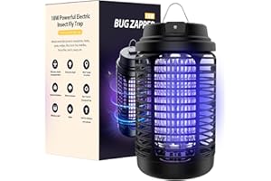 VANELC Bug Zapper Outdoor, Mosquito Zapper Indoor with Dusk to Dawn Light Sensor, 4000V Electric Fly Zapper, Waterproof Mosquito Killer, Fly Trap for Home, Patio, Kitchen, Garden - 9.8 FT Length Cable