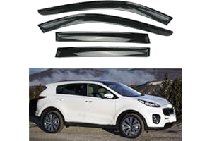 AOKAILI Window Visor Deflectors Rain Guards Fit 2017 2018 2019 2020 2021 2022 Kia Sportage，4PCS Dark Smoke Visor Side Window Deflector