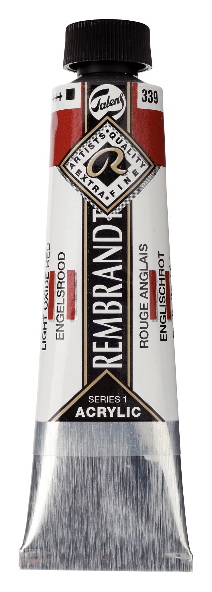 Rembrandt Acrylic Colour - Light Oxide Red 339 - High-Quality Artists' Paint - Heavy-Body Texture - 40 ml Tube - Superior Lightfastness - Made in Netherlands