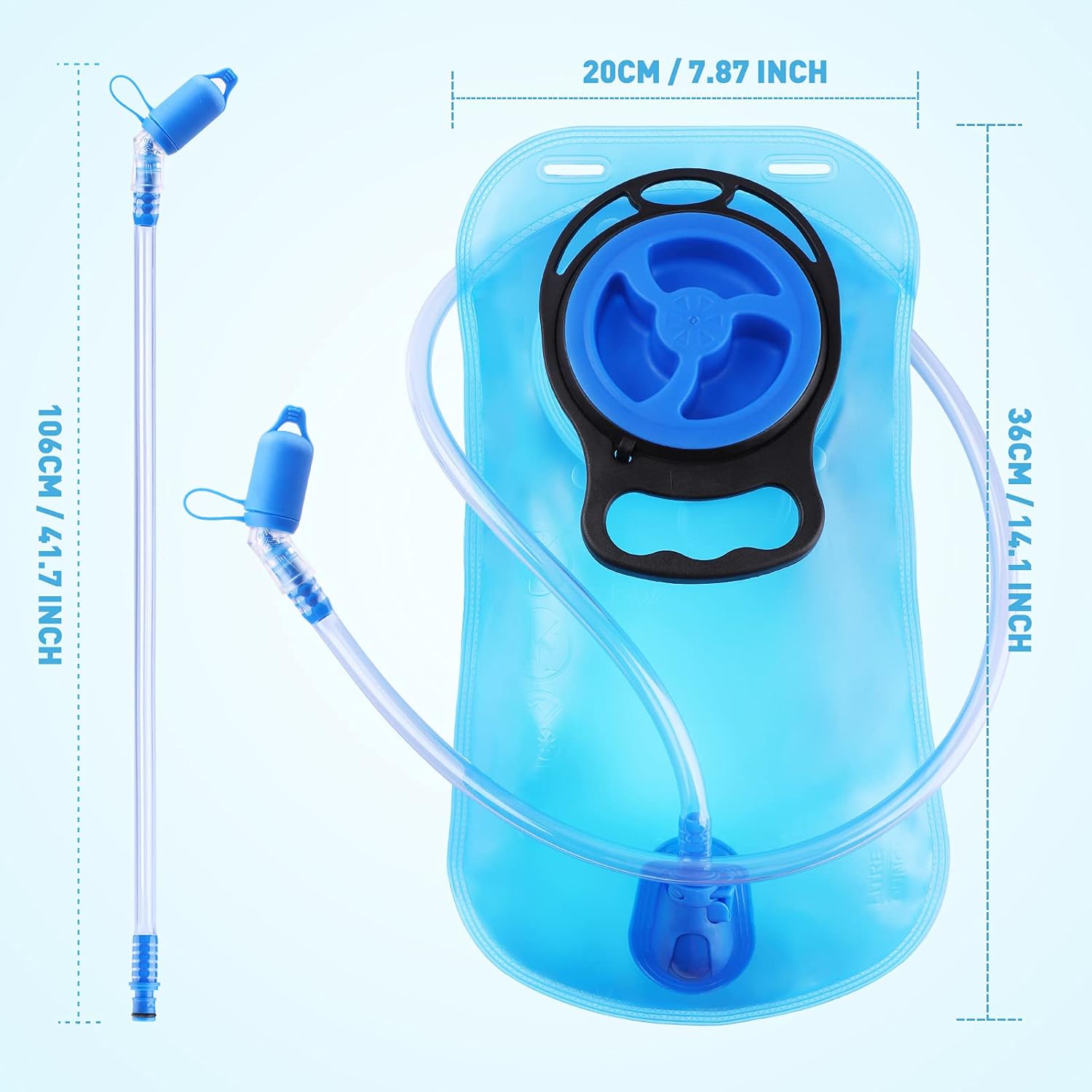 WILDMAX 2L Hydration Bladder Water Bladder Leak Proof Hydration Reservoir with Insulated TPU Tube, Water Reservoir Replacement for Backpacks for Outdoor Hiking Biking Climbing Cycling Running Walking : Sports & Outdoors