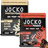 Jocko Fuel Protein Bundle (2 Pack) - Chocolate Peanut Butter (2lb) + Vanilla (2lb) - Supports Muscle Recovery &amp; Growth