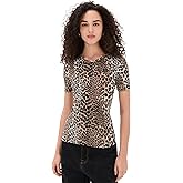 Ganni Women's Soft Cotton Rib Short Sleeve T-Shirt