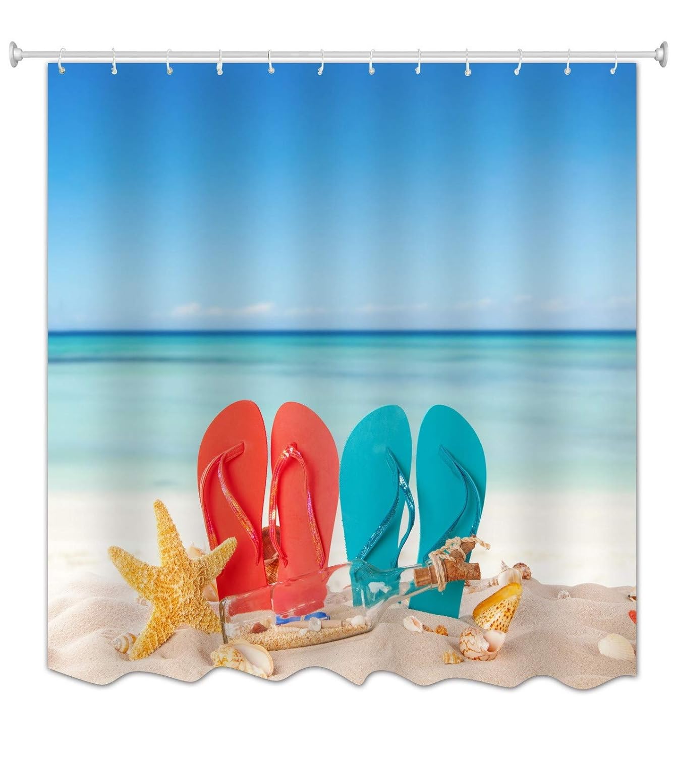 Get Cortinas de ducha de playa accesorios de bano HD