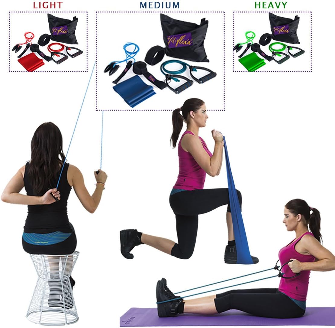 Portable Exercise Equipment Set Resistance Bands with Shoulder Pulley