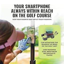 Stripebird Original Magnetic Golf Cart Phone Holder