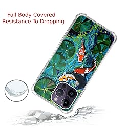 Koi Pond Art Pattern Phone Case Compatible with
